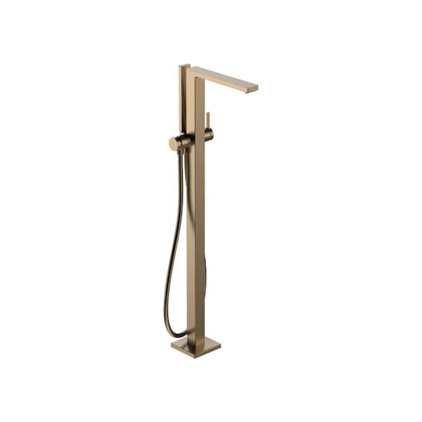 Hansgrohe Tecturis E Freestanding Tub Filler with 1.75 GPM Handshower in Brushed Bronze 73445141 - main