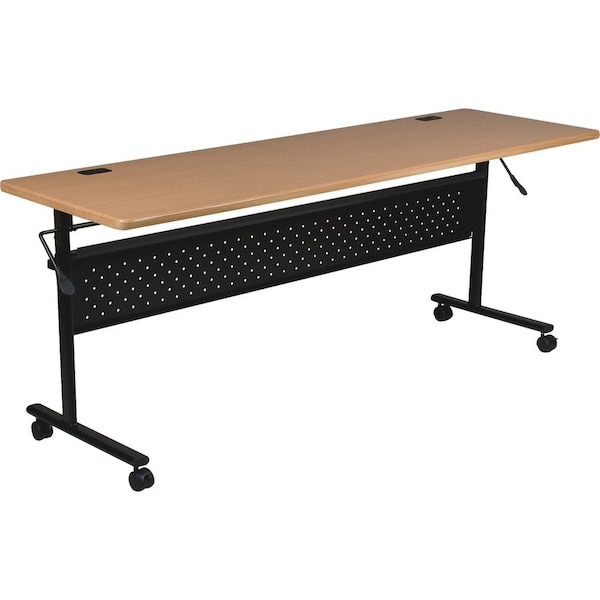 Lorell Mobile Flipper Training Table - 60 x 24 - Teak 60657 - main