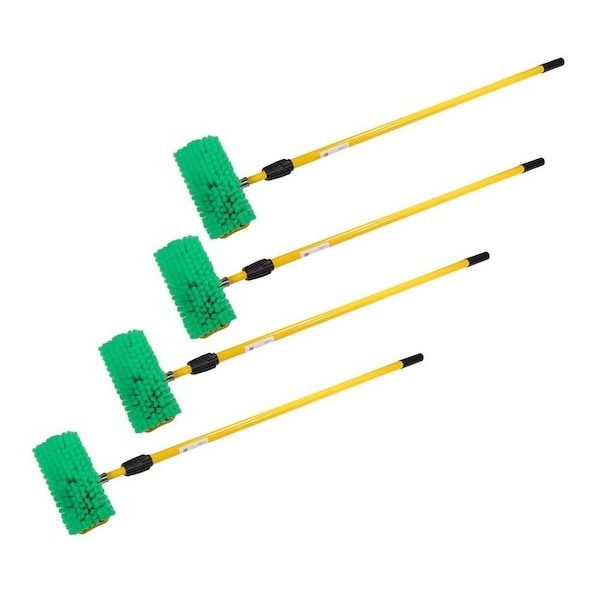 Mytee Products 10in Bi-Level Car Wash Brush & 4ft to 8ft Long Handle w/Soft Bristles for Truck, 4PK EXTBH-48x4 - main
