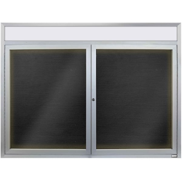 Aarco Illuminated Enclosed Letter Board Directory w/ Clear Satin Anodized Al Frame and Header, 36''Hx60''W ADC3660HI - main