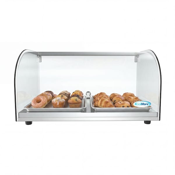 Koolmore 22" Countertop Bakery Display Case with Front Curved Glass and Rear Door DC-1C - main