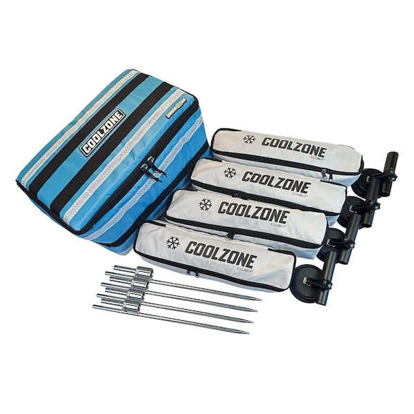 Factory 2 U Products Coolzone Flag Kit, Blue, 4 Flag Banners, Identifies Heat Relief Areas, 4 Suction Bases, 4 Ground 803828 - main