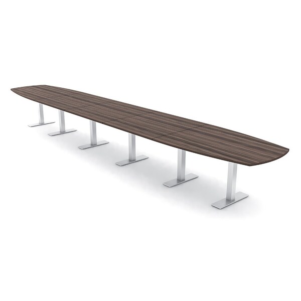 Skutchi Designs Arc Boat Conference Table With Power, 48 in W, 264 in L HAR-ABOT-48X264-T-H3041-NA - main
