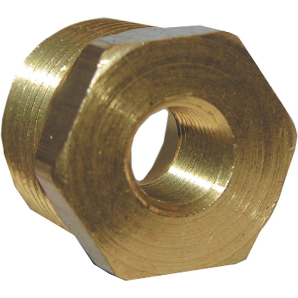 Westlake Pipe & Fittings 1/2'' MPTx1/4'' FPT Brass Hex Bushing 17-9249 - main