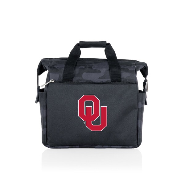 Picnic Time Family Of Brands NCAA Oklahoma Sooners On The Go Lunch Bag Cooler - Soft Cooler Lunch Box, Black Camo 510-00-182-454-0 - main