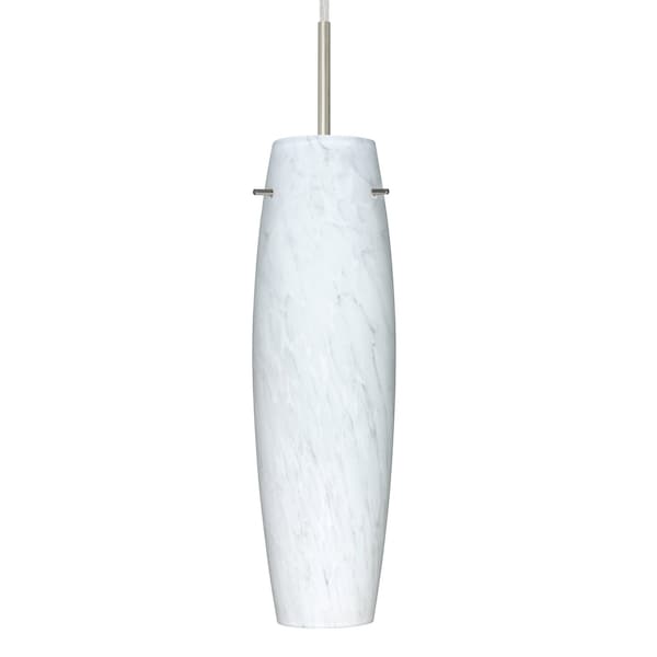 Besa Lighting Besa Suzi 11 Pendant, Carrera, Satin Nickel Finish, 1x 9W MAX E26 Base 1JT-412119-LED-SN - main