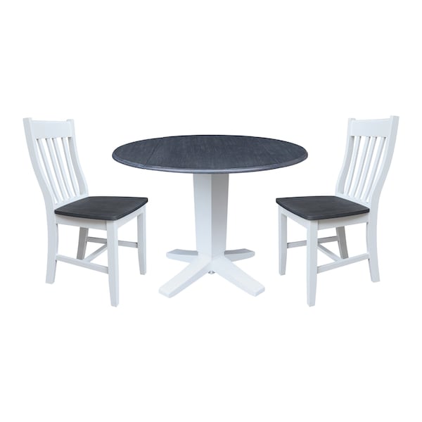 Whitewood Industries Extension Dining Tables, 45 in L, 38 in H, Parawood, 3 Piece K05-42DPT-23-C61-2 - main