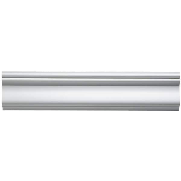 House Of Fara 3/4'' W.x2-3/4'' H.x8 ' L. Wht MDF Wainscot Chair Rail Molding W275MDF - main