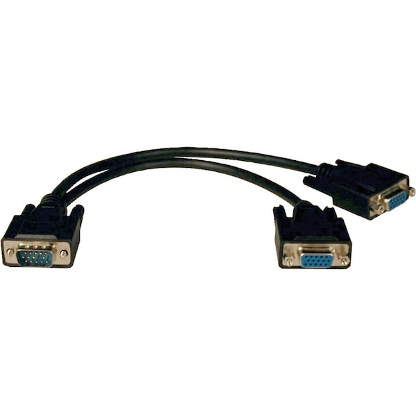 Tripp Lite Eaton Tripp Lite Series VGA Monitor Y Splitter Cable (HD15 M/2xF), 1 ft. (0.31 m) P516-001 - main