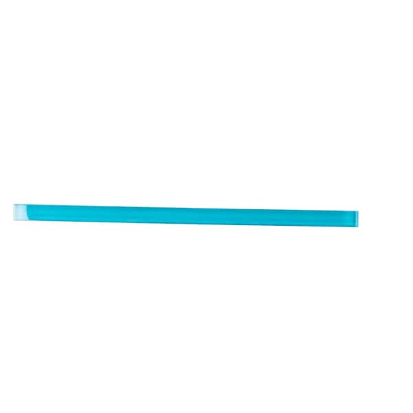 Apollo Tile Sapphire Blue 0.6 in x 12 in Glass Glossy Pencil Liner Tile Trim 0.5 sqft/case, 10PK T88042-15A - main