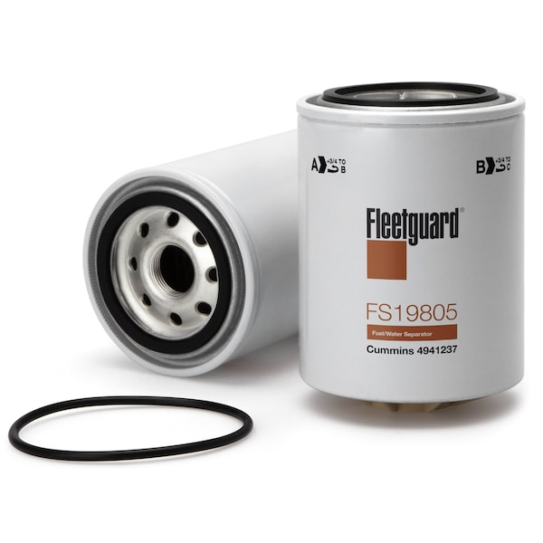 Fleetguard Fuel Filter, 5.1875 in, Spin-On FS19805 - main