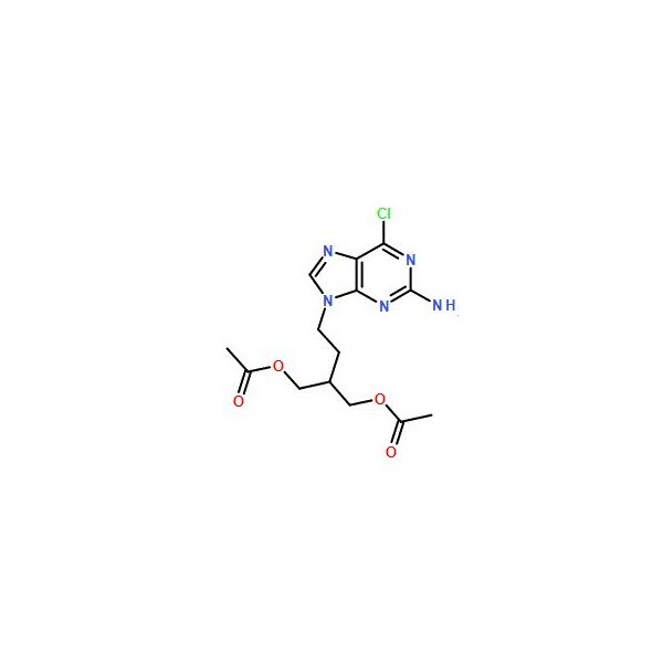 Ak Scientific 9-(4-Acetoxy-3-acetoxymethylbut-1-yl)-2-amino-6-chloropurine (25g), CAS 97845-60-8 R822-25g - main
