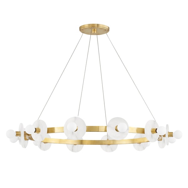 Hudson Valley Lighting Austen 12 Light Chandelier 40 In. Aged Brass 4240-AGB - main
