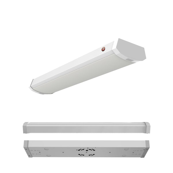 Bulbrite 2 ft. 3000K LED Dimmable Wraparound Light W/ Battery Backup (120-277v), 2300lm, White 773504 - main