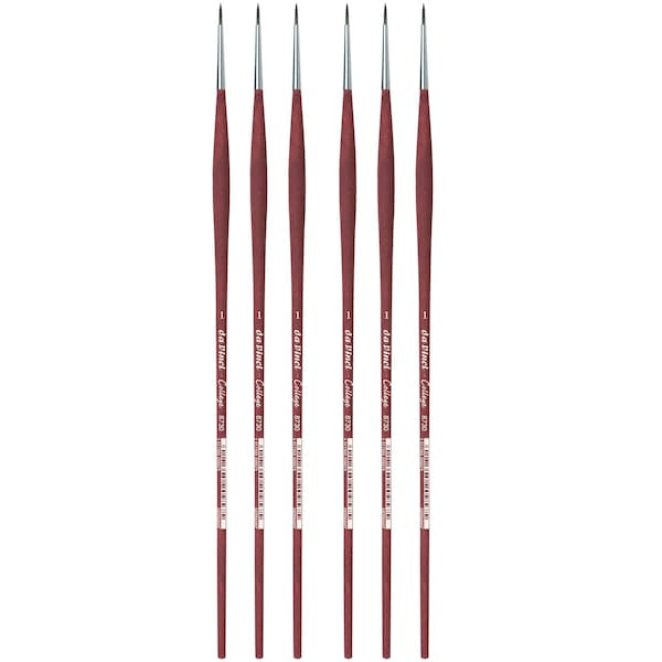 Da Vinci COLLEGE Student Brush, Synthetic, Acrylic & Oil, Round, Series 8730, Size 1, 6PK VA-8730_1 - main
