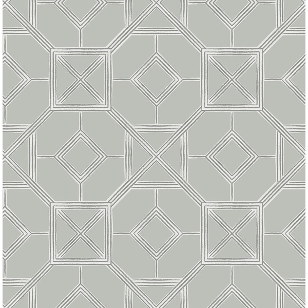 A-Street Prints Livia Grey Trellis Wallpaper 4014-26412 - main
