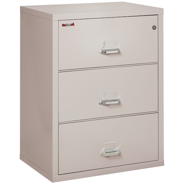 Fireking 3 Drawer, 1 Hr Fire & Impact Rated, 31" Wide Lateral Platinum 3-3122-CPL - main