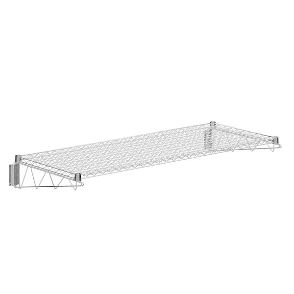 Amgood 24 in. x 60 in. Chrome Wire Wall Mount Shelf AMG WRS-WALL CH-2460-Z - main