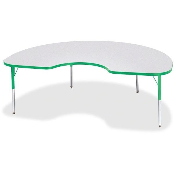 Jonti-Craft Berries Kidney Activity Table, 48 in. x 72 in., E-height, Freckled Gray/Green/Gray 6423JCE119 - main