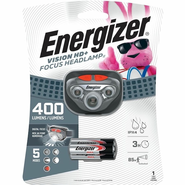 Energizer Vision HD + 400 lm Gray LED Headlight AAA Battery HDD32E - main