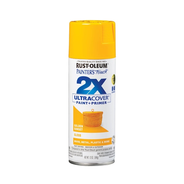 Rust-Oleum Spray Paint, Golden Sunset, Gloss, Solvent, 12 oz 334054 - main