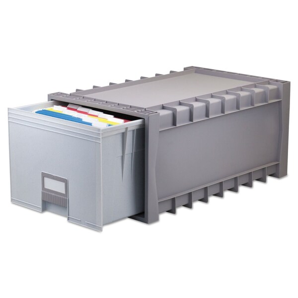 Storex Archive Storage Drawers, Letter Files, 15.25" x 24" x 11.5", Gray 61101U01C - main