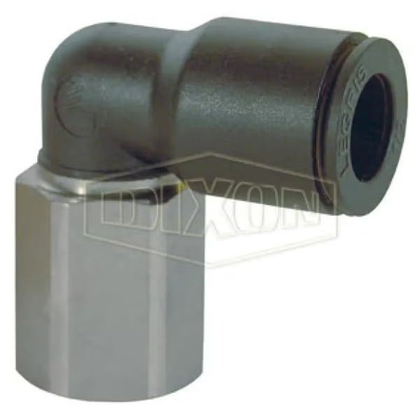 Dixon Legris by Push-In Elbow, 1/4 in Nominal, FNPT x Tube, 290 psi Pressure, Brass/Nylon, Domestic 30095614 - main
