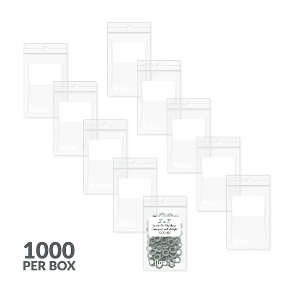 C-Line Products Reclosable Write-On Bags, 2" x 3", 1000 PK 47223 - main