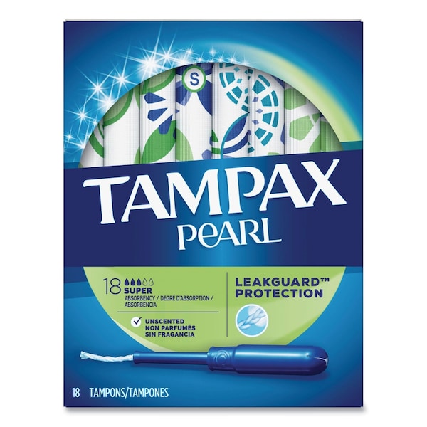 Tampax Pearl Tampons, Super Absorbency, 18PK 37908 - main