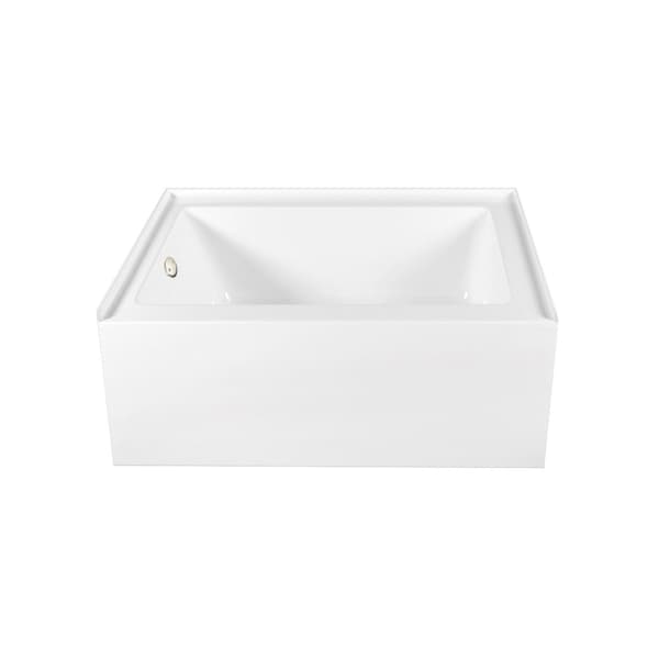 Kingston Brass 60-Inch Acrylic Rectangular 3-Wall Alcove Tub Combo with Waste and Overflow Drain, Left Hand Drain CVTAP603222L6 - main