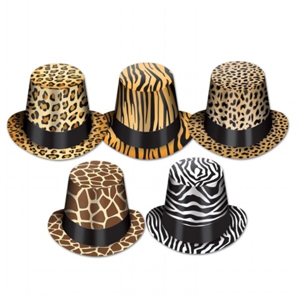 Goldengifts DDI 1908170 Animal Print Hi-Hats, 25PK GO622117 - main