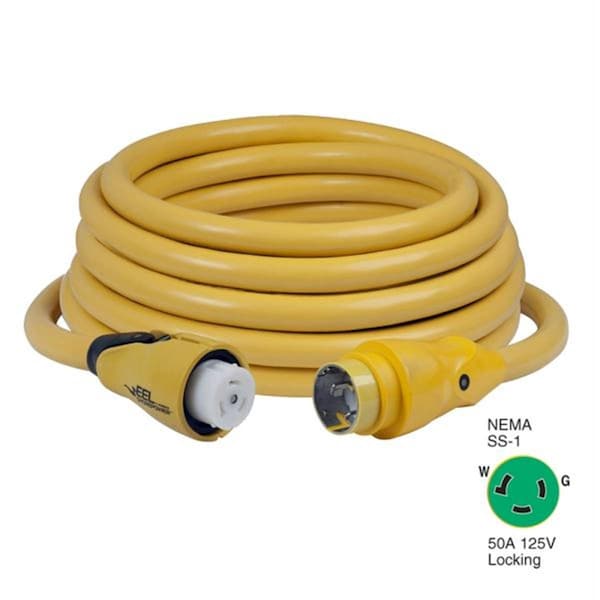 Marinco EEL 50A 125V Shore Power Cordset - 50 in. - Yellow CS503-50 - main