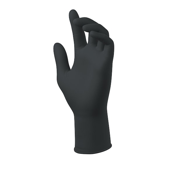 Sw Sustainability Solutions Inc Megaman, Disposable Gloves, 8.5 mil Palm, Nitrile, Powder-Free, S, 50 PK, Black N260882 - main