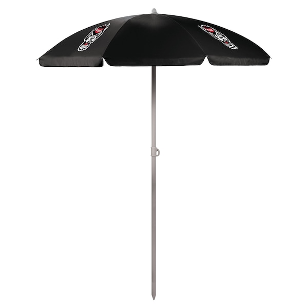 Picnic Time Family Of Brands NCAA NC State Wolfpack Outdoor Canopy Sunshade Beach Umbrella 5.5' - Small Patio Umbrella 822-00-179-424-0 - main
