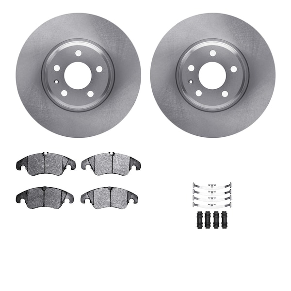 Dynamic Friction Co DFC Rotors with EURO 5000 Ceramic Brake Pads includes Hardware 6612-73216 - main