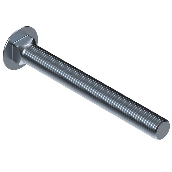 Huyett Square Neck Neck, 7/16"-14, 3-1/2 in L, Steel, Grade A, Zinc Clear Trivalent BLTC00-0437-3500A33 - main