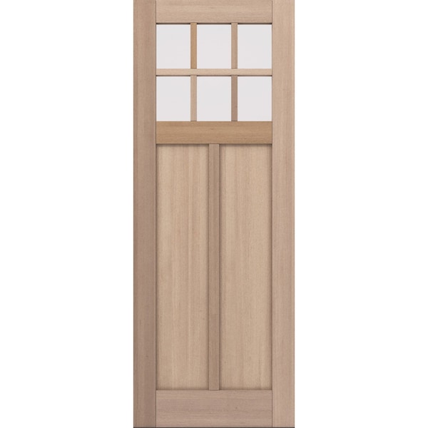 Doornmore CRF-P2G6, 37.75" x 98" ( 36" Door) Left Hand, Mahogany SDL 6 Lite Exterior Door CRF-P2G6-SW-3696_1_LI - main