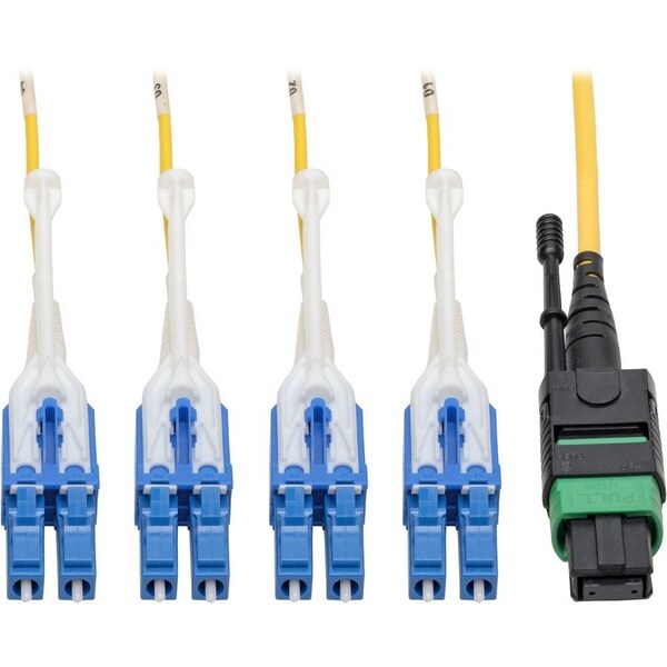 Eaton Tripp Lite Series MTP/MPO APC to 4xLC UPC Singlemode Breakout Patch Cable, 40/100 GbE, N390-05M-8LC-AP - main