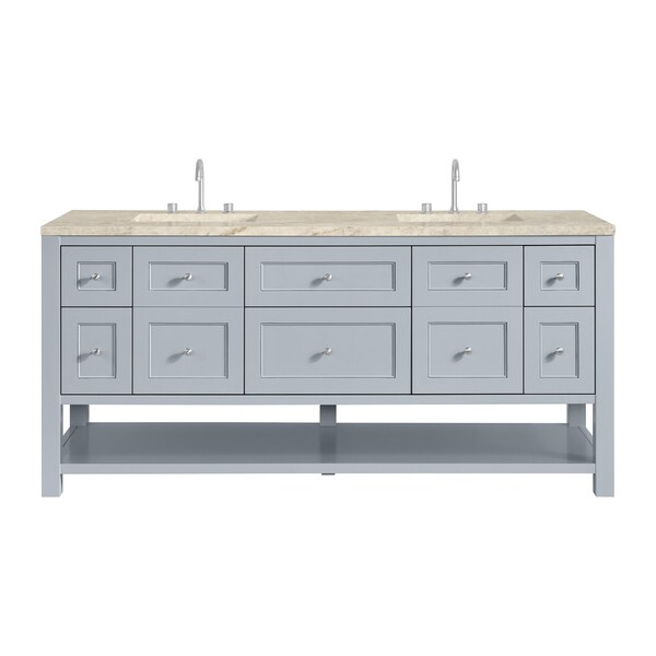 James Martin Vanities Breckenridge 72" Double Vanity, Serenity Blue, w/ 3 CM Tajnar Eclos Top 330-V72-SRB-3TJR - main