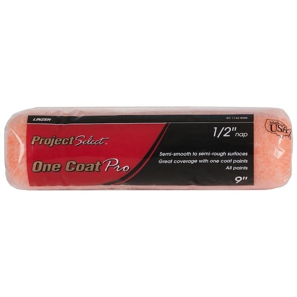 Linzer Roller Cover, 1/2 in Thick Nap, 9 in L, Polyester Cover RC1144 - main