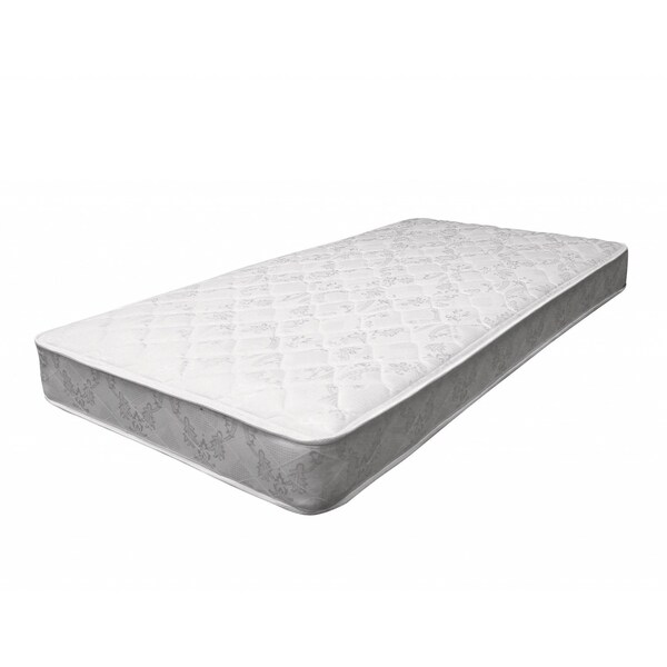 Homeroots 75" X 54" X 6" Full White And Gray Fabric Mattress 318760 - main