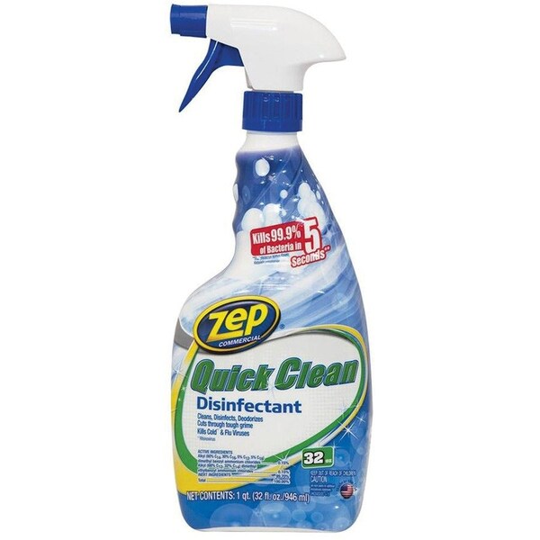 Zep Quick Clean, Disinfectant, 32oz, PK12 ZUQCD32 - main