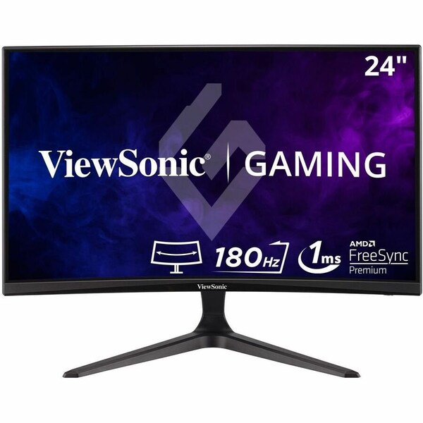 Viewsonic 24in Curved 165 Hz Gaming Monitor w/FreeSync, 1920x1080 Resolution, 1ms (MPRT) response time. VX2418C - main