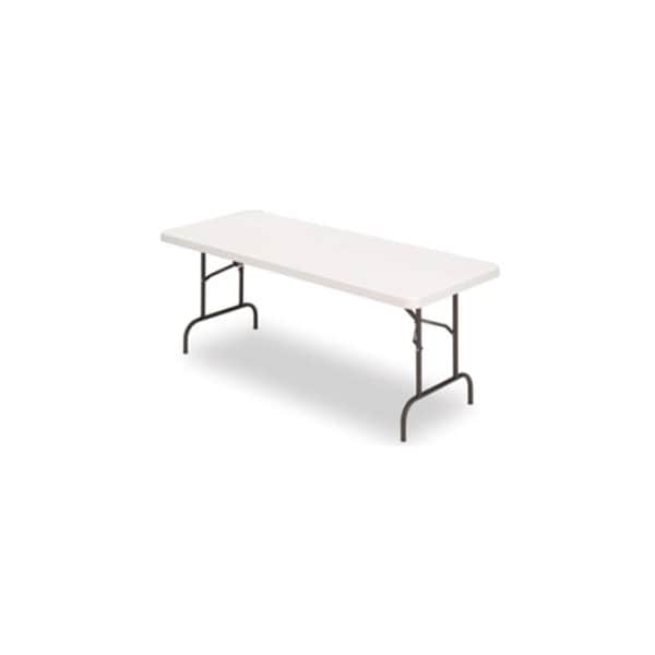 Iceberg IndestrucTable Commercial Folding Table, Platinum Granite Top, 24 in W x 48 in L x 29 in H 65503 - main