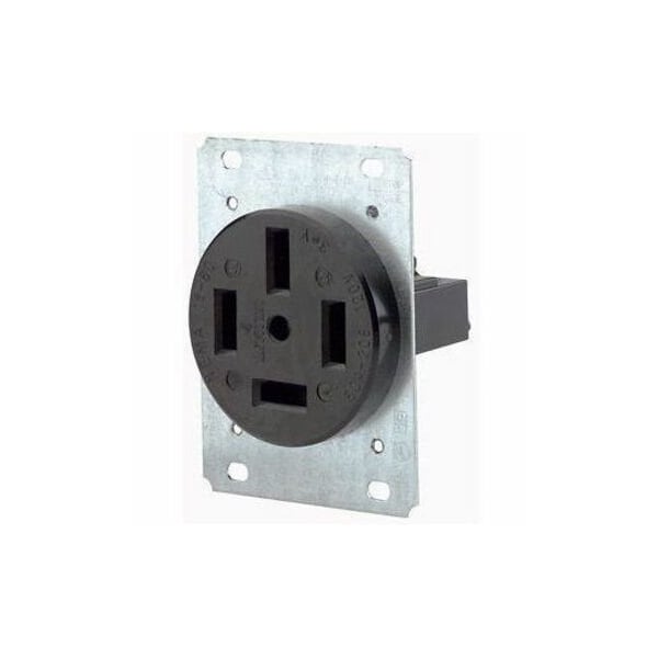 Leviton Straight Blade Receptacle, 18-60R, 60 A, 120/208V AC, 4 Pole, 4 Wire, Flush Mount, Non-Grounded 8360 - main