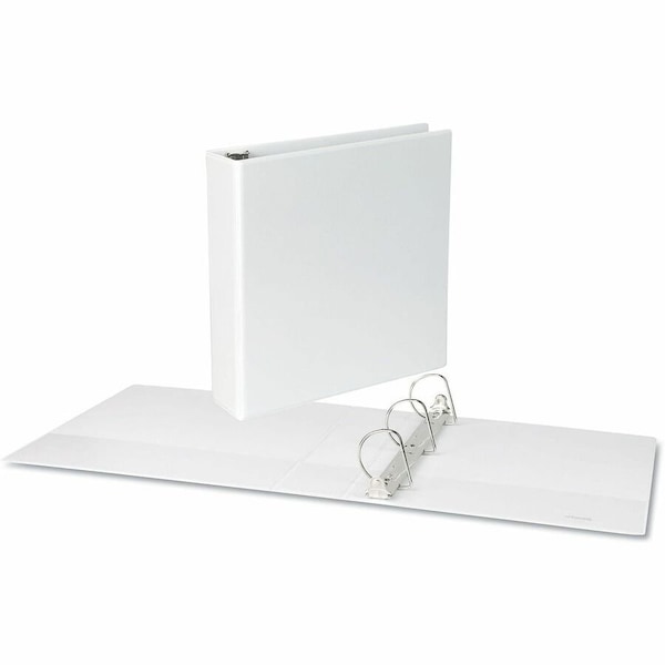 Universal Economy D-Ring Vinyl View Binder, 2" Capacity, White UNV20746*** - main