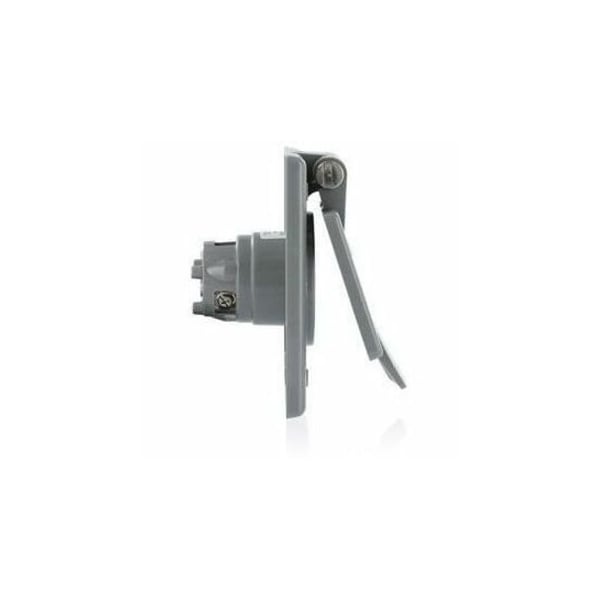 Leviton Locking Receptacle, L6-15R, 15 A, 250V AC, 2 Pole, Screw Terminals, Gray 4585-CWP - main