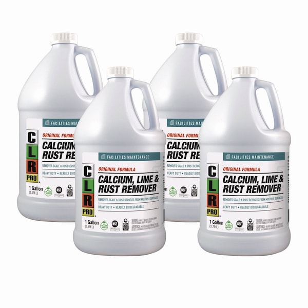Clr Pro Calcium, Lime and Rust Remover, 1 gal Bottle, PK4 CL-4PRO - main