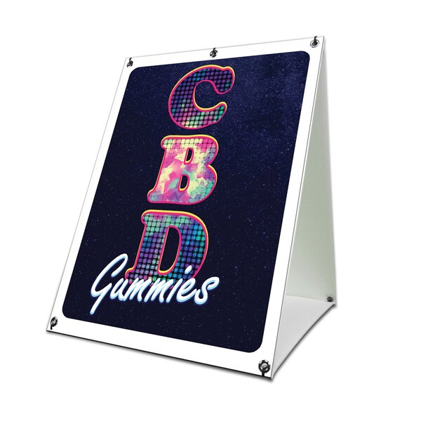Signmission CDB Gummies, 36 Inch x 24 Inch A-frame Yard Sign, Coroplast Yard Sign SBC-2436-30357 - main