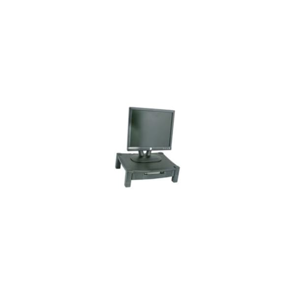 Kantek Adjustable Standard Monitor Stand with Drawer, Black KTKMS420 - main